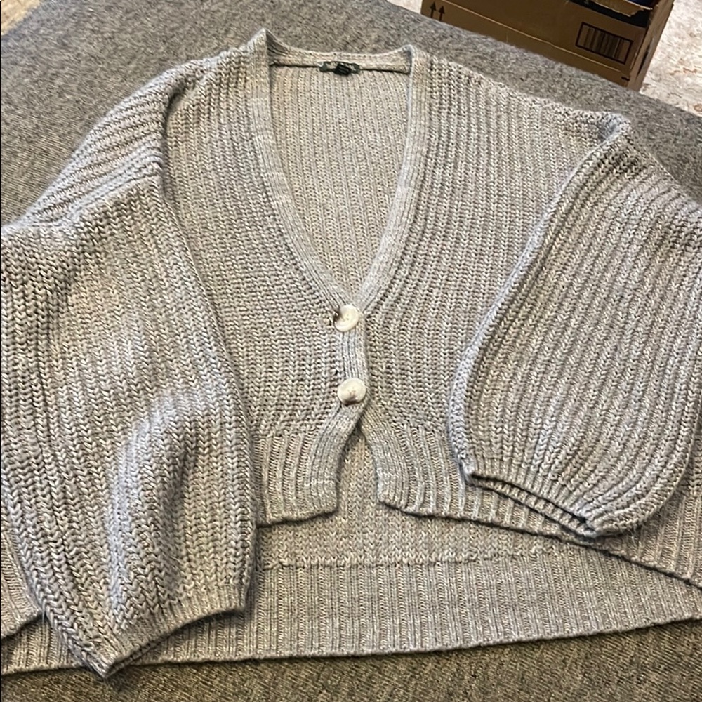 Gray Knit Women's Sweater